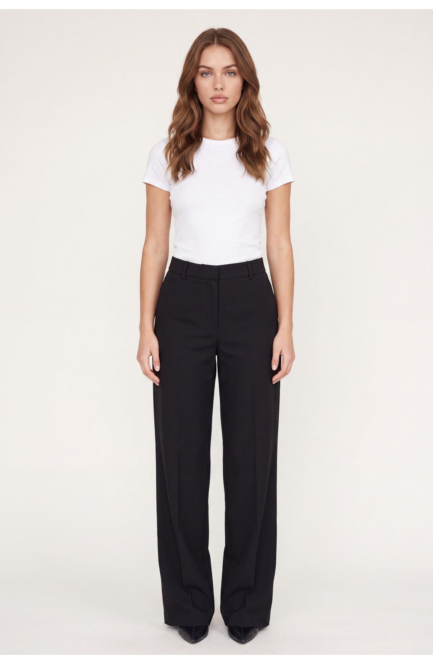 Women's Wide-Leg Trousers | High Waist | Pressed Crease