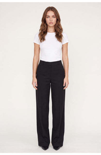 Women's Wide-Leg Trousers | High Waist | Pressed Crease