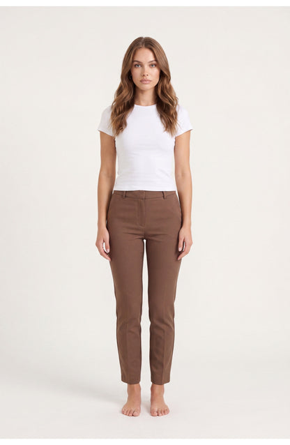 Women's Slim Trousers | High Waist | Ankle Length