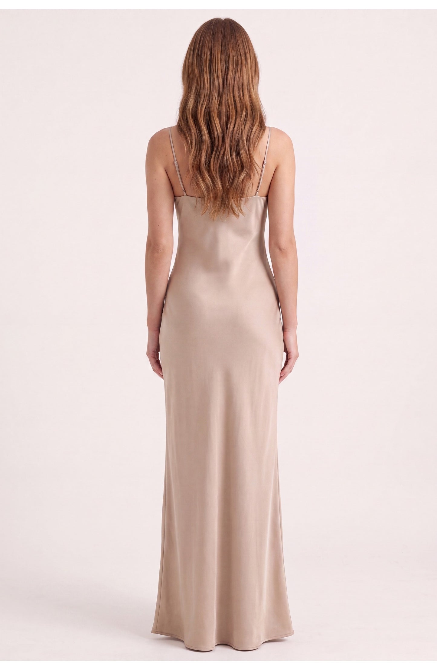 Women's Slip Maxi Dress | Cowl V-Neck | Adjustable Straps