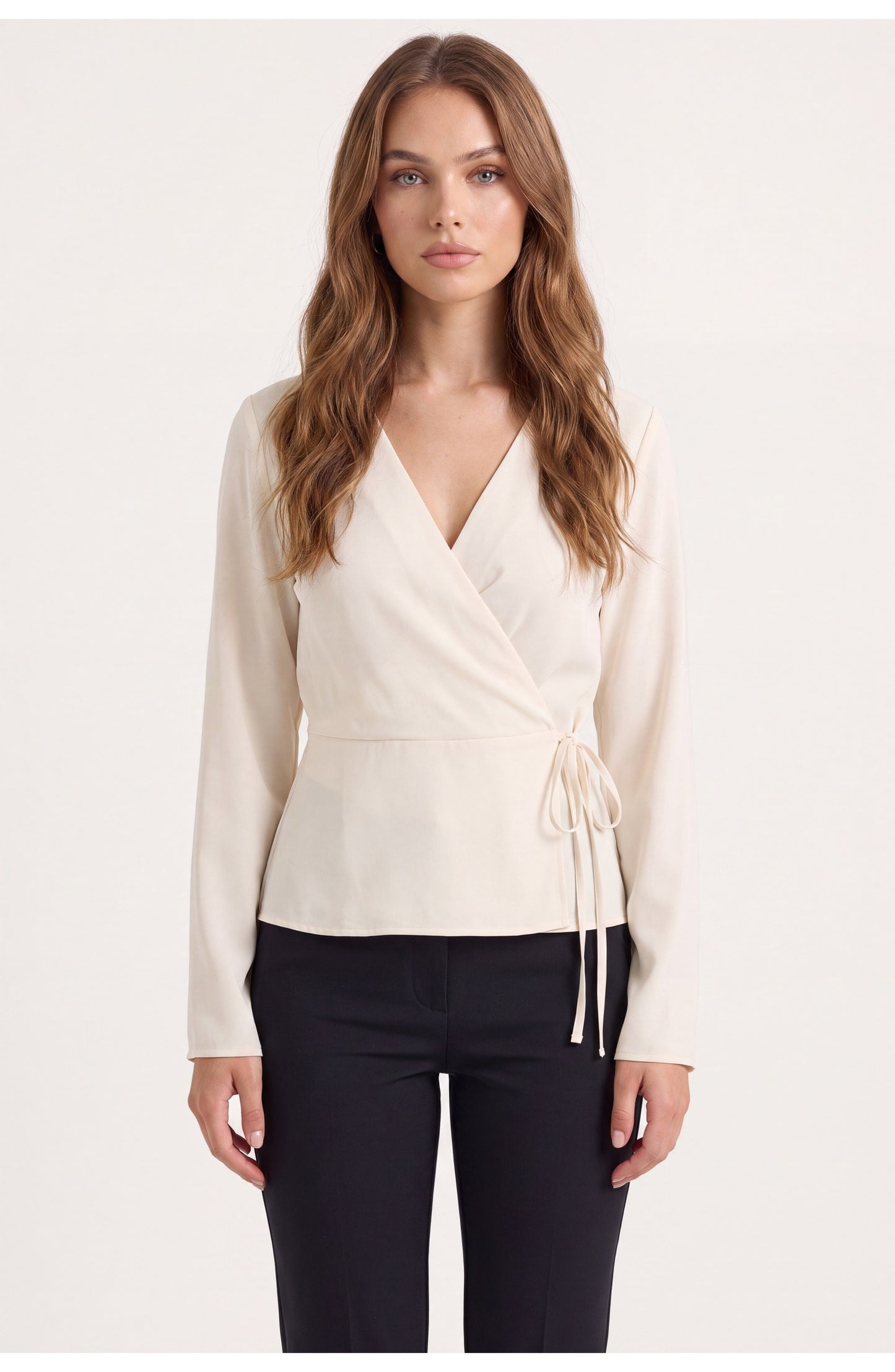 Women's Wrap Blouse | Surplice Neck | Tie Waist