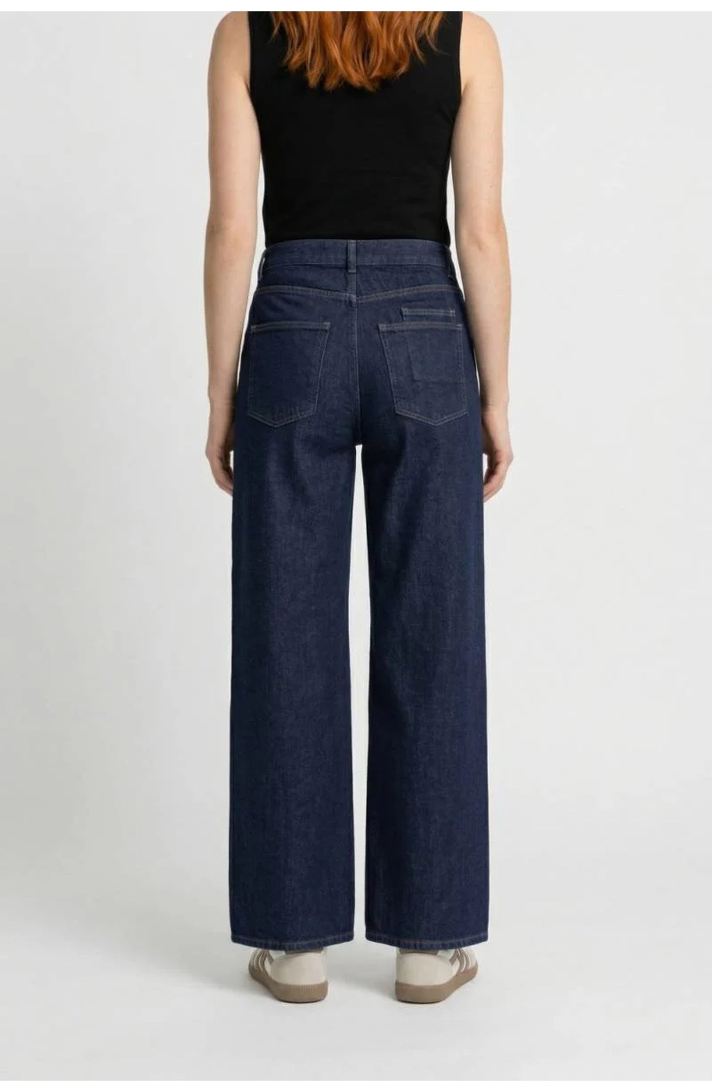 Women's High-Waist Wide-Leg Jeans | Belted Waist | Relaxed Drape