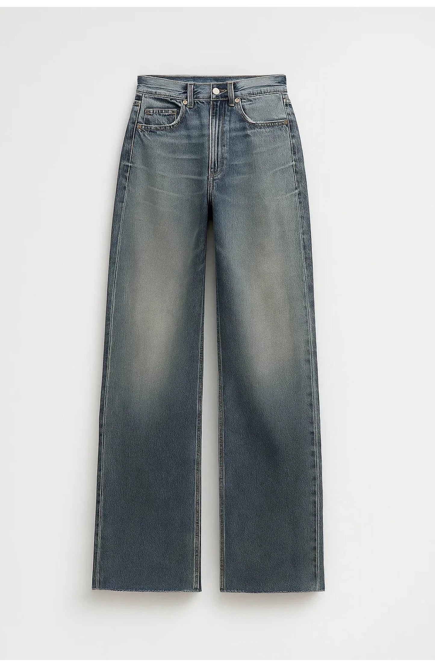 Women's High-Waist Wide-Leg Jeans | Soft Light Wash | Relaxed Flowing Cut