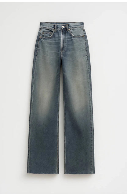 Women's High-Waist Wide-Leg Jeans | Soft Light Wash | Relaxed Flowing Cut