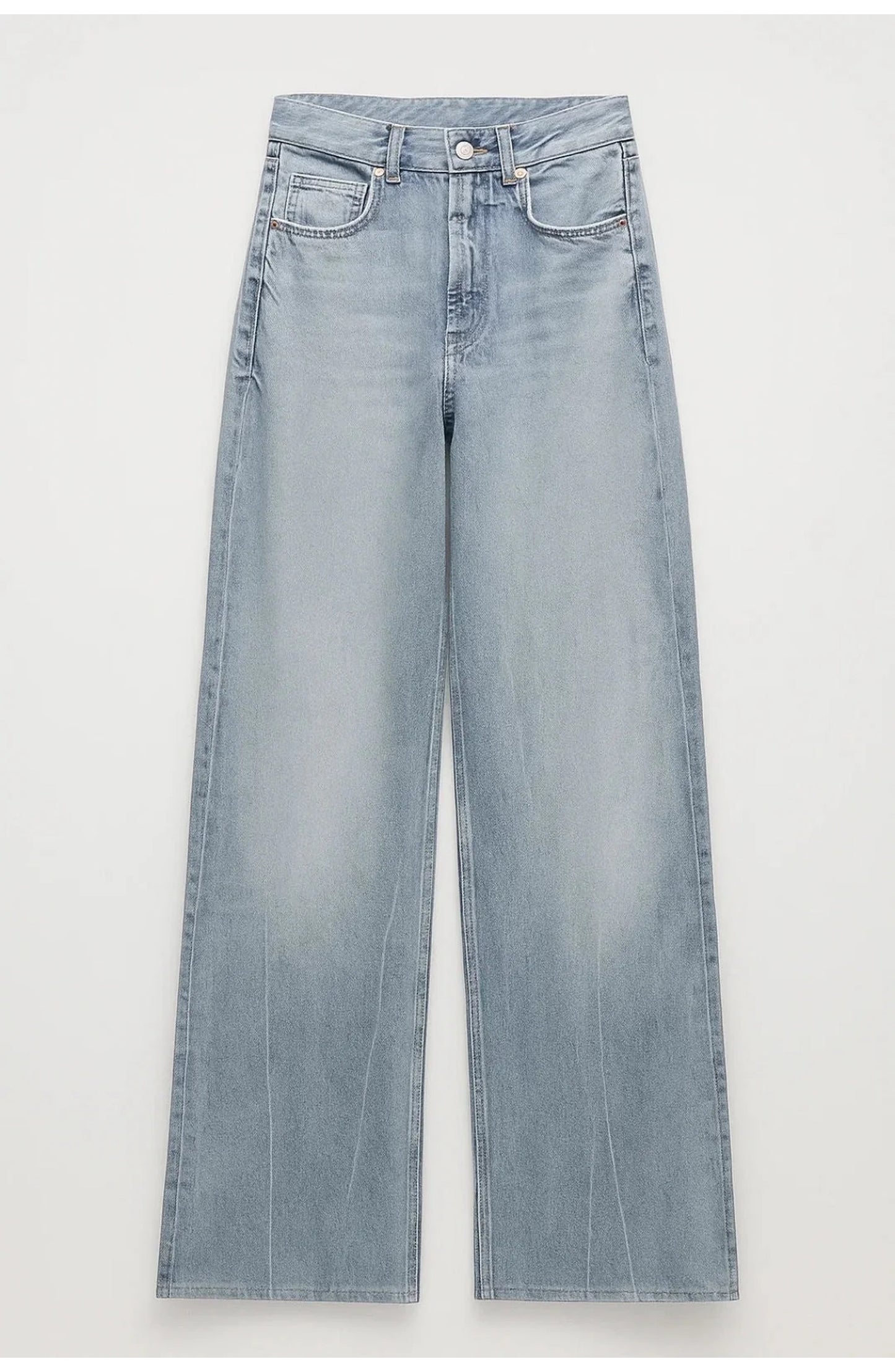 Women's High-Waist Wide-Leg Jeans | Soft Light Wash | Relaxed Flowing Cut