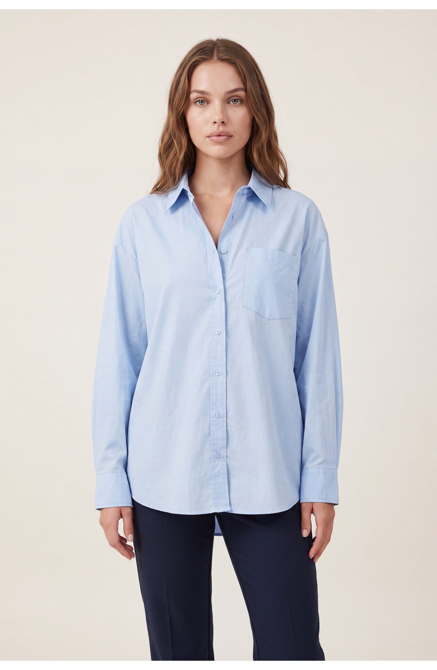 Women's Oversized Shirt | Classic Collar | Button-Down Front
