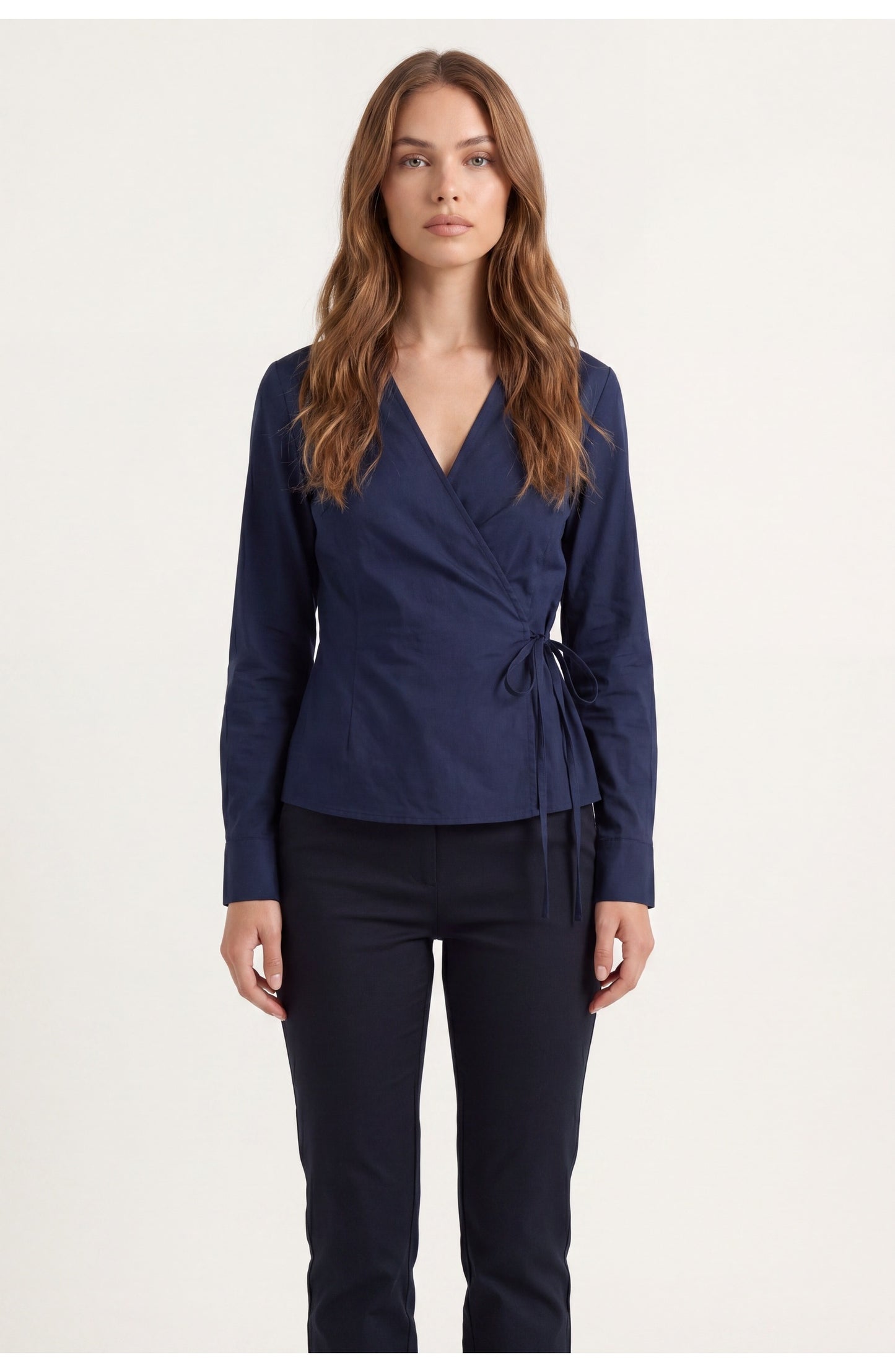 Women's Wrap Blouse | Surplice Neck | Tie Waist