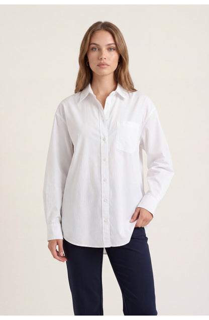 Women's Oversized Shirt | Classic Collar | Button-Down Front