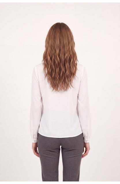Women's Ruffle Blouse | High Neck | Long Sleeves