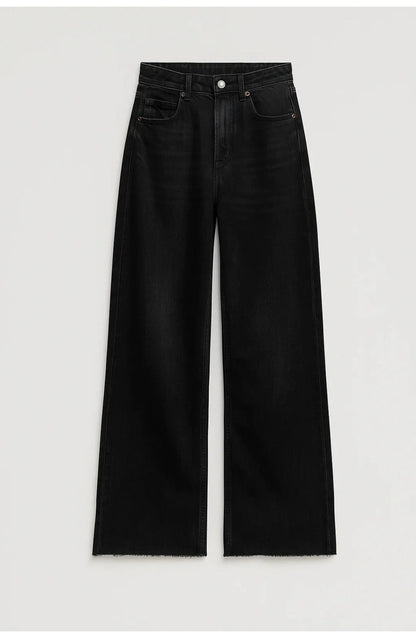 Women's High-Waist Wide-Leg Jeans | Soft Light Wash | Relaxed Flowing Cut